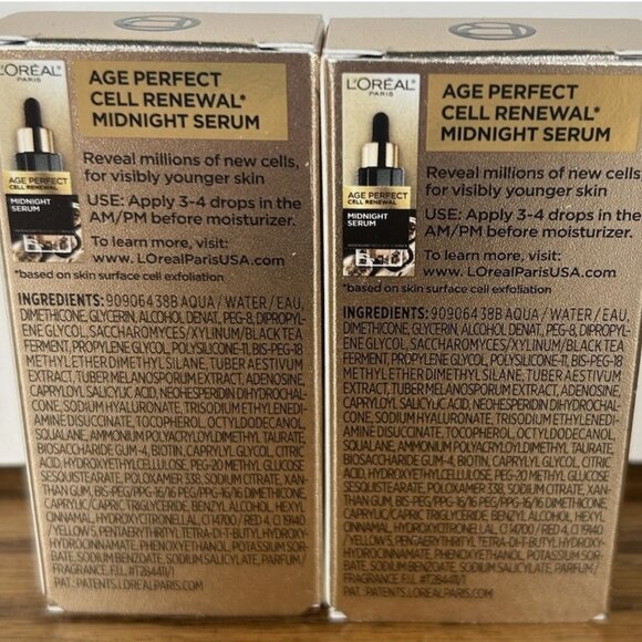 Lot Of 2 TRIAL SIZE Loreal Age Perfect Cell Renewal Midnight Serum 0.1 Oz SAMPLE - Picture 2 of 2